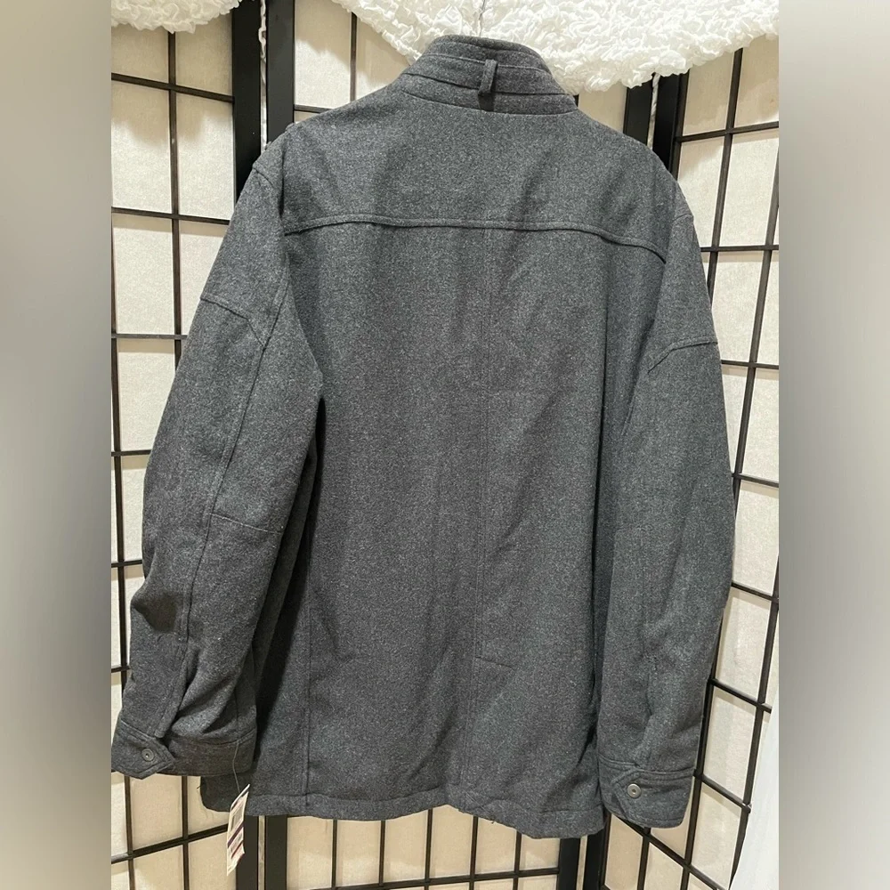 INC International Concepts Gray Military WOOL BLEND PEACOAT, JACKET MEN SIZE XXL